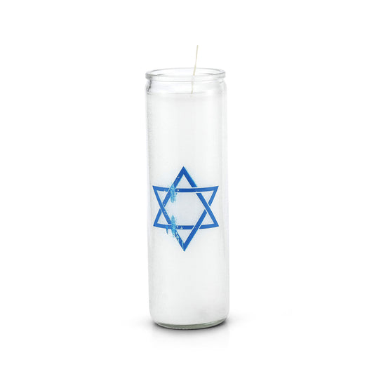 7 Day 23rd Psalm white prayer candle