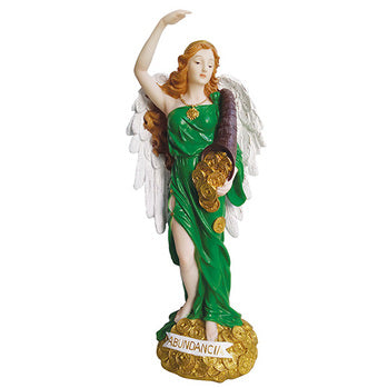 13″ statue of the Angel of Abundance for good luck and prosperity in the home