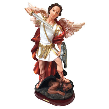 24" Resin Saint Michael Statue