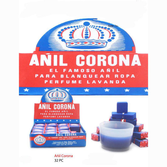 Anil Corona brand blue squares