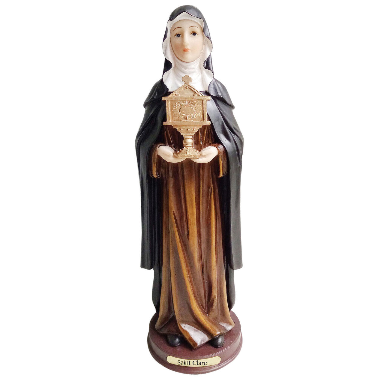12" Resin Saint Clara Statue