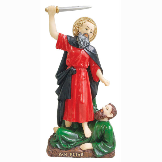 12" Resin Saint Elias Statue in red