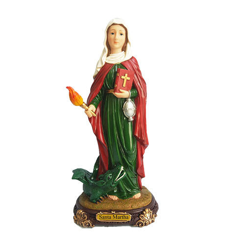 12" Resin statue of Saint Martha
