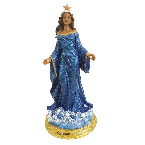 12" Resin Sea Queen/Diosa del Mar Statue with Sequin Dress