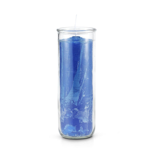 7 Day Blue Pull Out candle