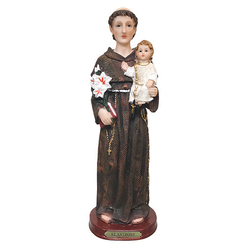 12" Resin Saint Anthony Statue