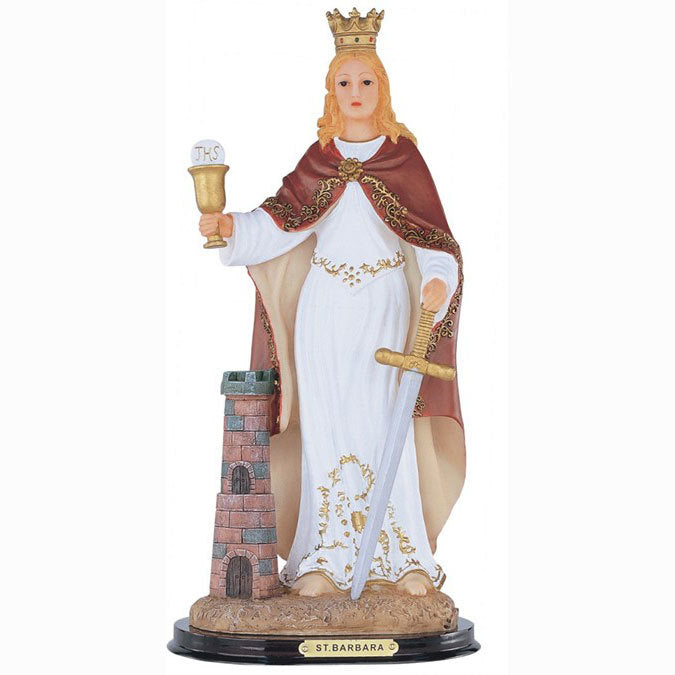 12" Resin Saint Barbara Statue