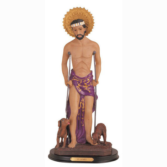 12" Resin Saint Lazarus Statue